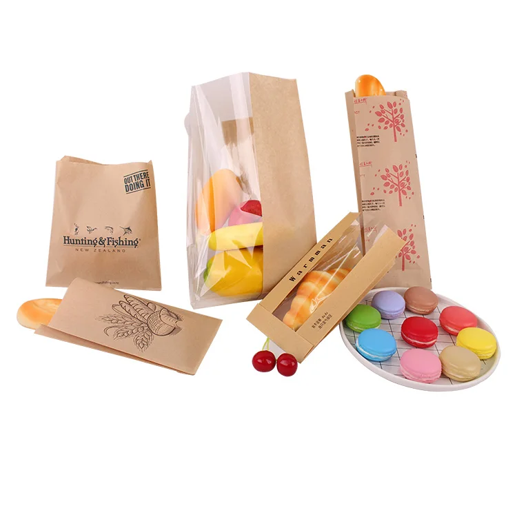 Custom Printed Your Own Logo Mini Kraft Packaging Candy Bread Paper Bag