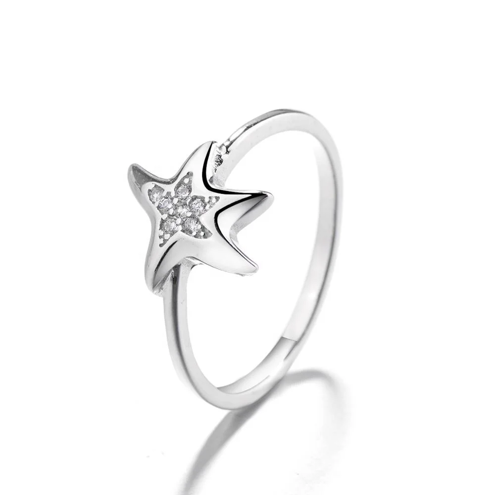 Модное кольцо из стерлингового серебра 925 пробы с квадратным камнем