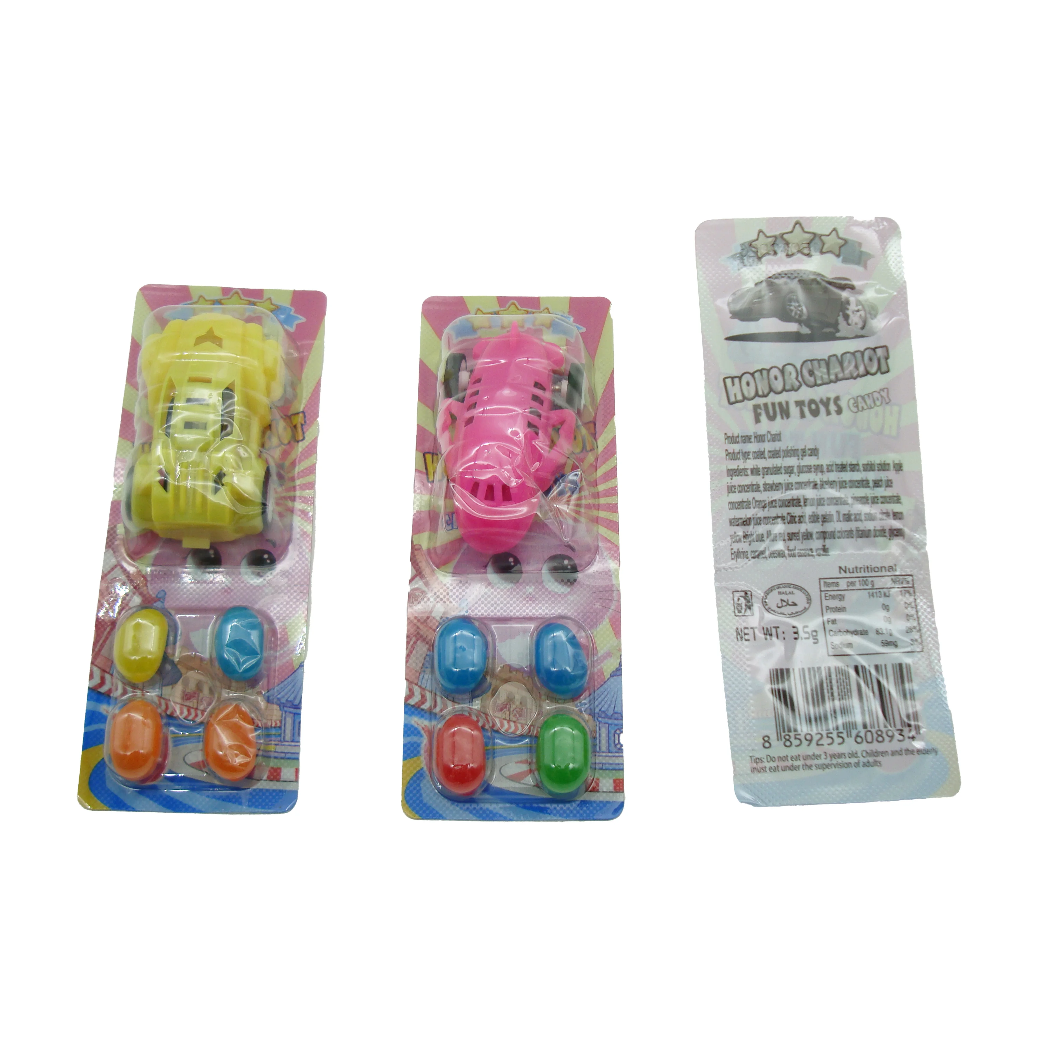 Wholesale Fruit Flavor Jelly Bean with Pull Back Racing Car for Kids