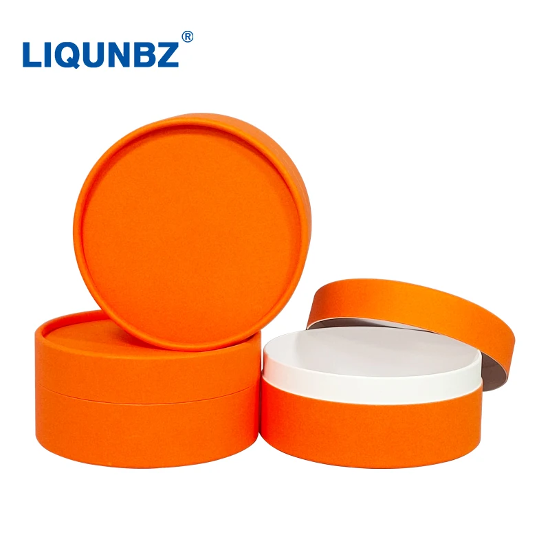 Customized creative mooncake circular gilded packaging box with food paper tube, world cover, cosmetic essential oil paper can