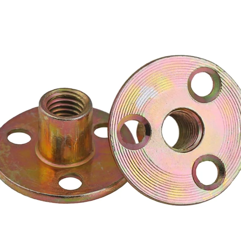 OEM customized and standard Iron plate nut metric M6 M8 M10 inch 1/4  5/16  3/8 furniture hardware accessories three-hole nut