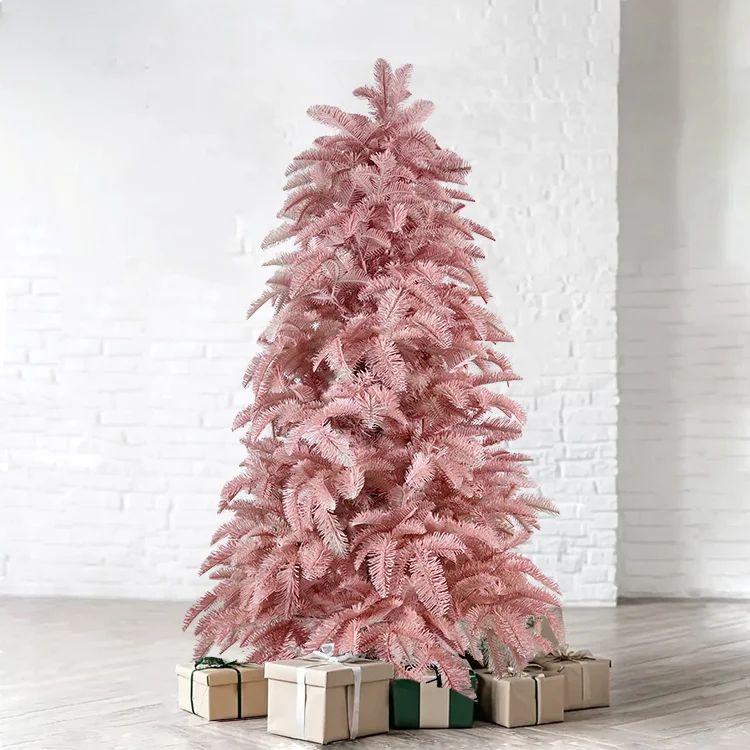 Oem Odm 3Ft 4Ft 5Ft 6Ft 7Ft High Quality Pe Pink Luxury Artificial Christmas Tree