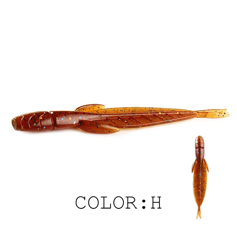 Hot Selling Fishing Lure 78mm 1.42g 20pcs /bag Leech Lure Bait Larva Soft Bait