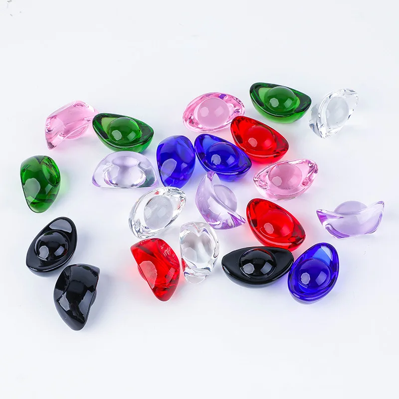 Wholesale Promotion chinese hand made crystal gold ingot model glass gold ingot for decoration ornaments crystal crafts