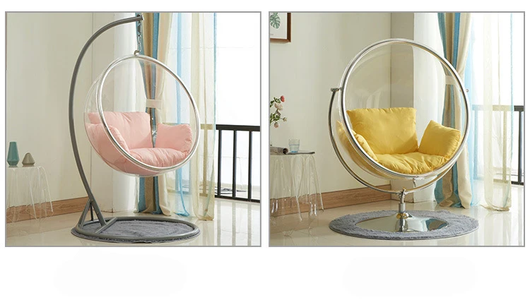 Furniture Clear Swing Acrylic Hanging Chair For Ball Golden Outdoor Beach Egg Bubble Chair
