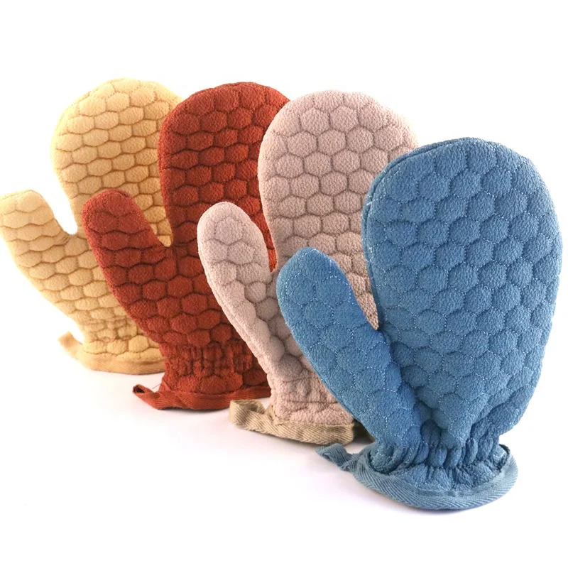 Cowinner Washable Hang Rope Bath Scrub Gloves Exfoliating Shower Mitts Glowing Skin Body Scrubber