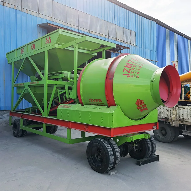 Mini Beton Concrete Mixing Plant Small Rolling Concrete Plant