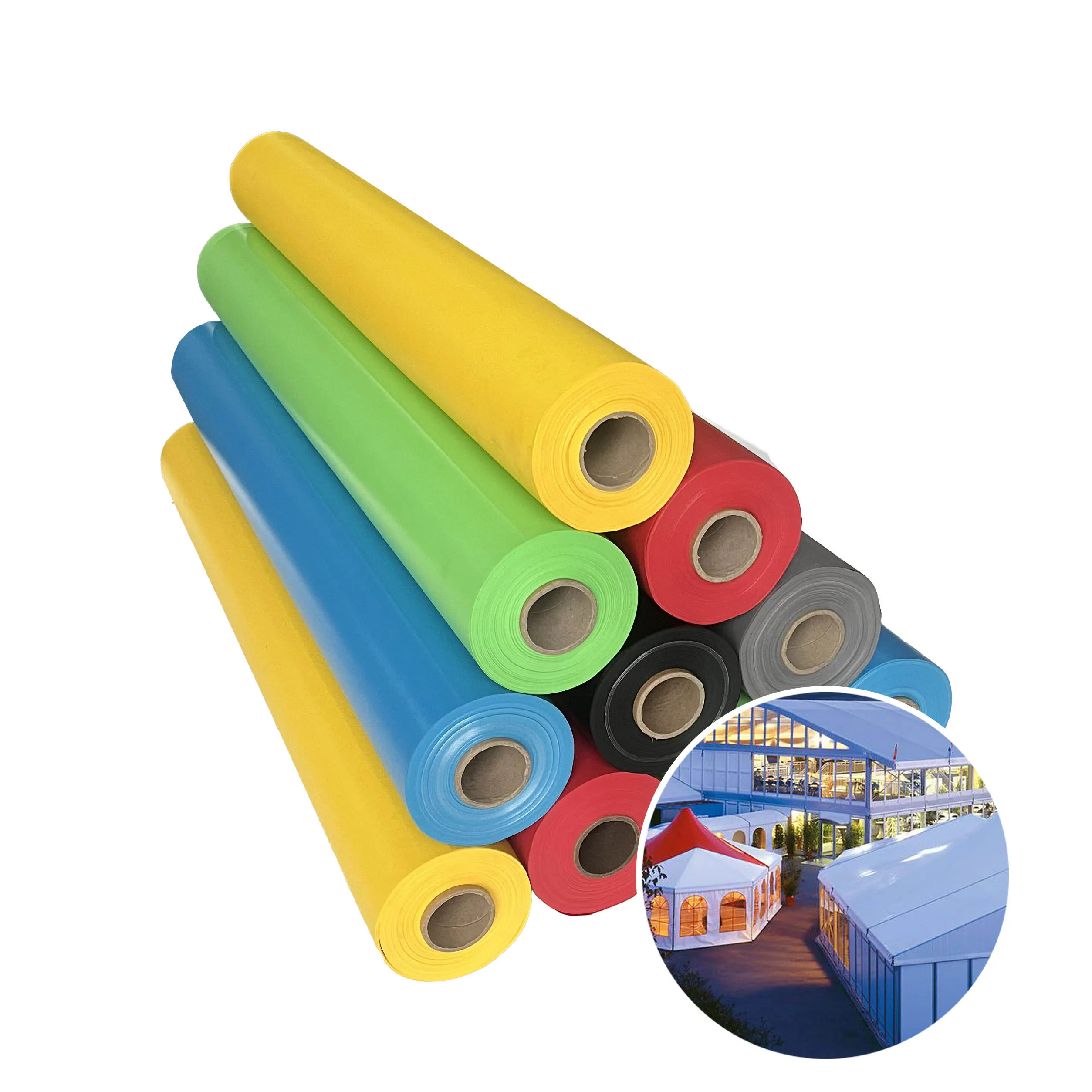 Lona custom waterproof tent tarps tarpaulin heavy duty pvc knife coated tarpaulin roll for tent