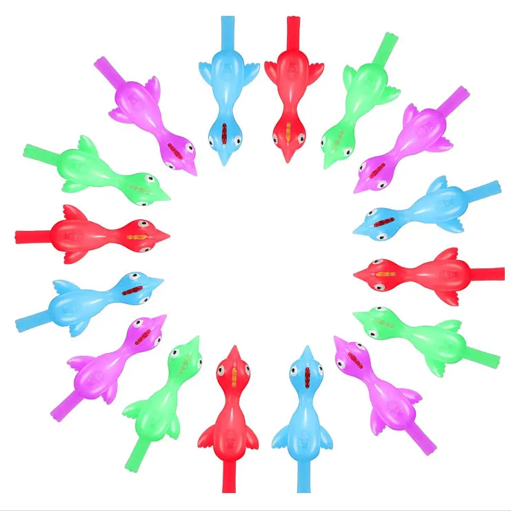 Novelty Toys Rubber Sling Shot Chicken Stretch Flying Turkey Finger Slingshot stress relief fidget pop toys