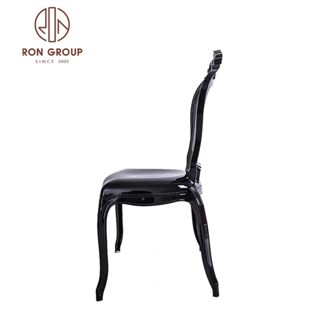 wholesale cheap price hotel banquet furniture dining seat resin black chairs for events