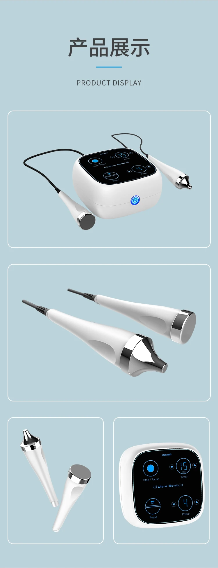 High Frequency Skin Scrubber Beauty Instrument Ultrasonic Microvibration Skincare Facial Deep Cleaning Device for Salon Use