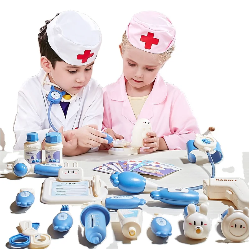 Doctor Toys Parent Child Interactive Educational Learning Play House Music Simulation Pretend Medical Tool Hippo Doctor Toys Set