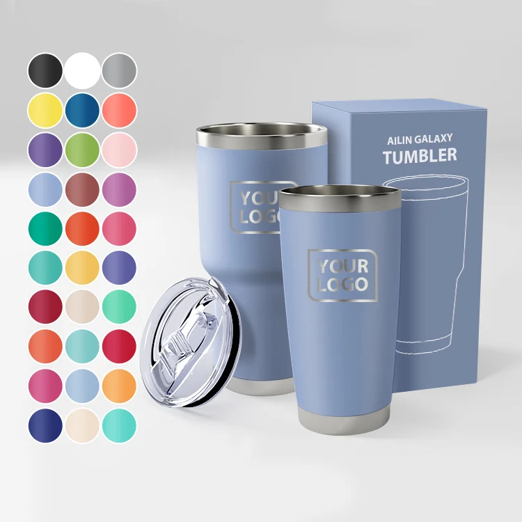 AilinGalaxy 20oz 30oz sublimation Tumbler stainless steel vacuum insulated beer tumbler blank cups coffee travel tumbler