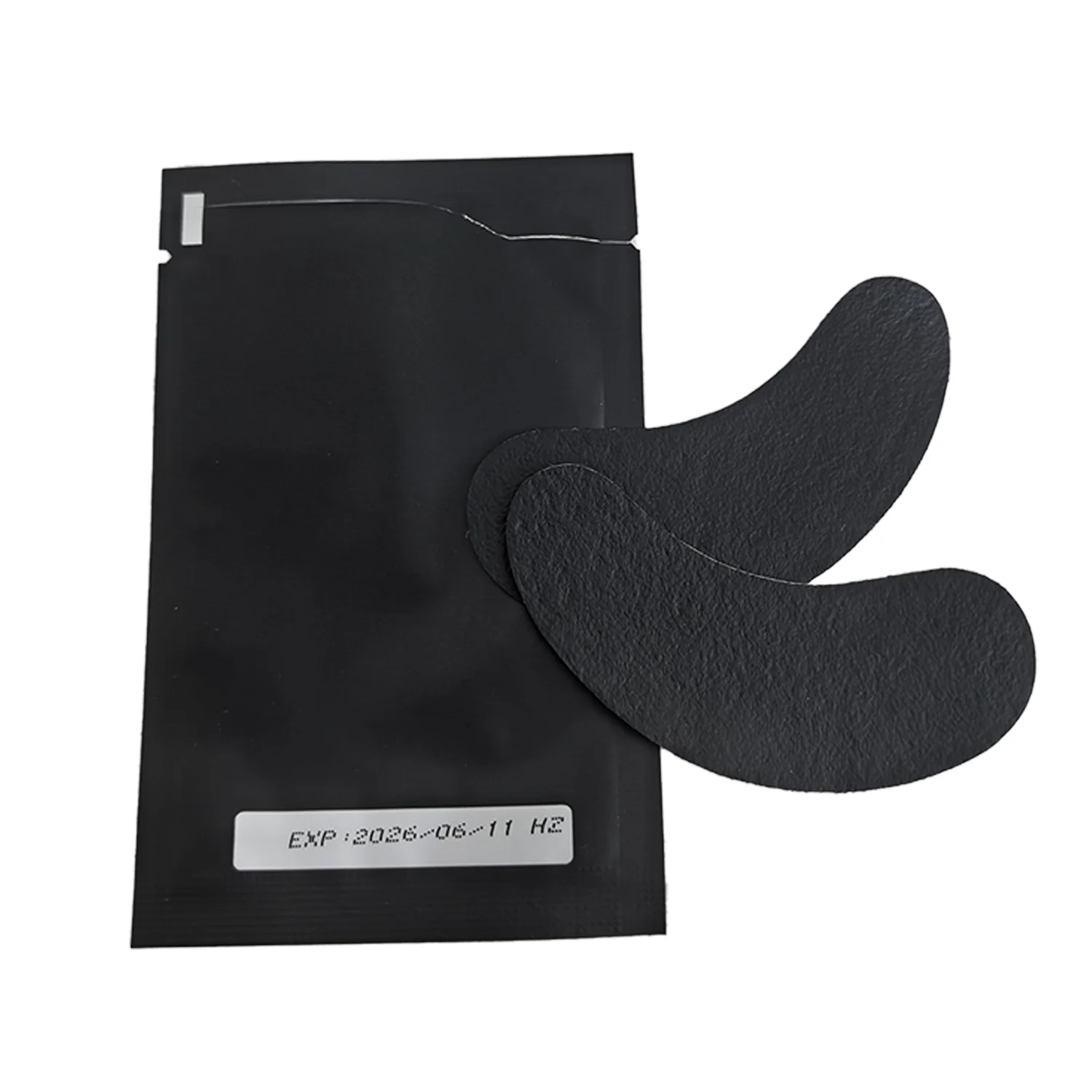 Black Color Private Label Gel Under Eye Pads for Eeylash Extensions OEM Eye Patches black adhesive eyelash extension