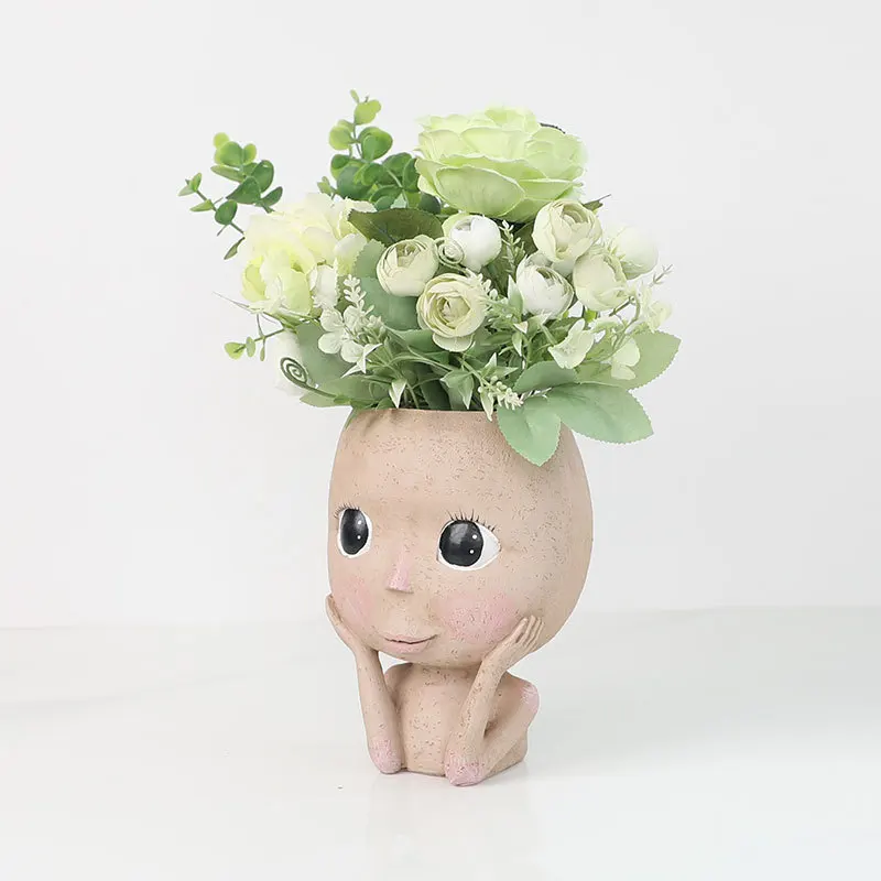 New Unique Design Head Decor Garden Home Hotel Planters Indoor Flower Plant Pots
