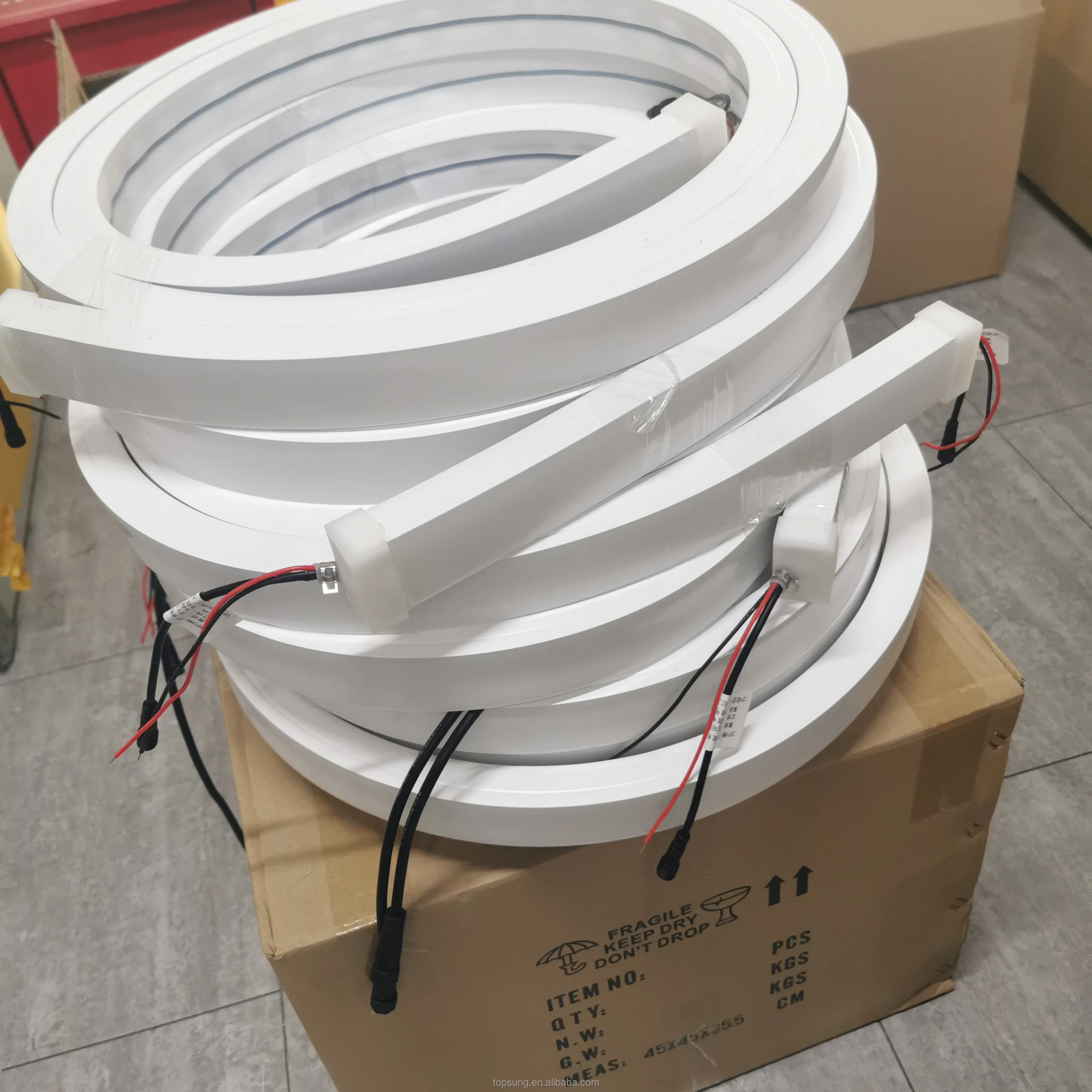 50mm flexible neo neon light bar 24v neonf-flex strips whole sale decorative luz rgbic rgbw dmx 512 digital lightings