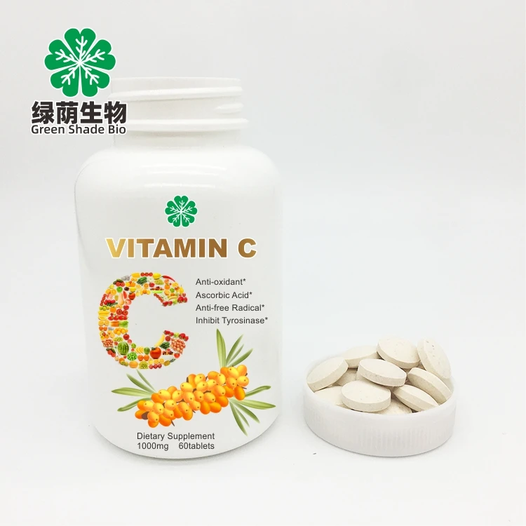 Chewable Sea Buckthorn Fruit Extract Skin Whitening Pill Ascorbic Acid Vitamin C 1000mg Tablets Glutathione Best Activator