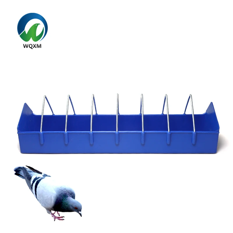 Pigeon Feeder Rack Food Dish Dispenser Tool Slot Container Thick for Poultry Chicken Duck Parrots