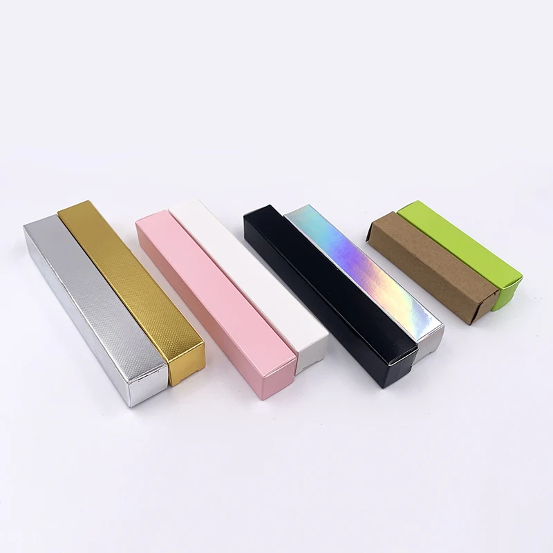 2x2x10cm kraft paper tube packing box dropper bottle cardboard Lipstick Perfume box holographic Small Paper Boxes
