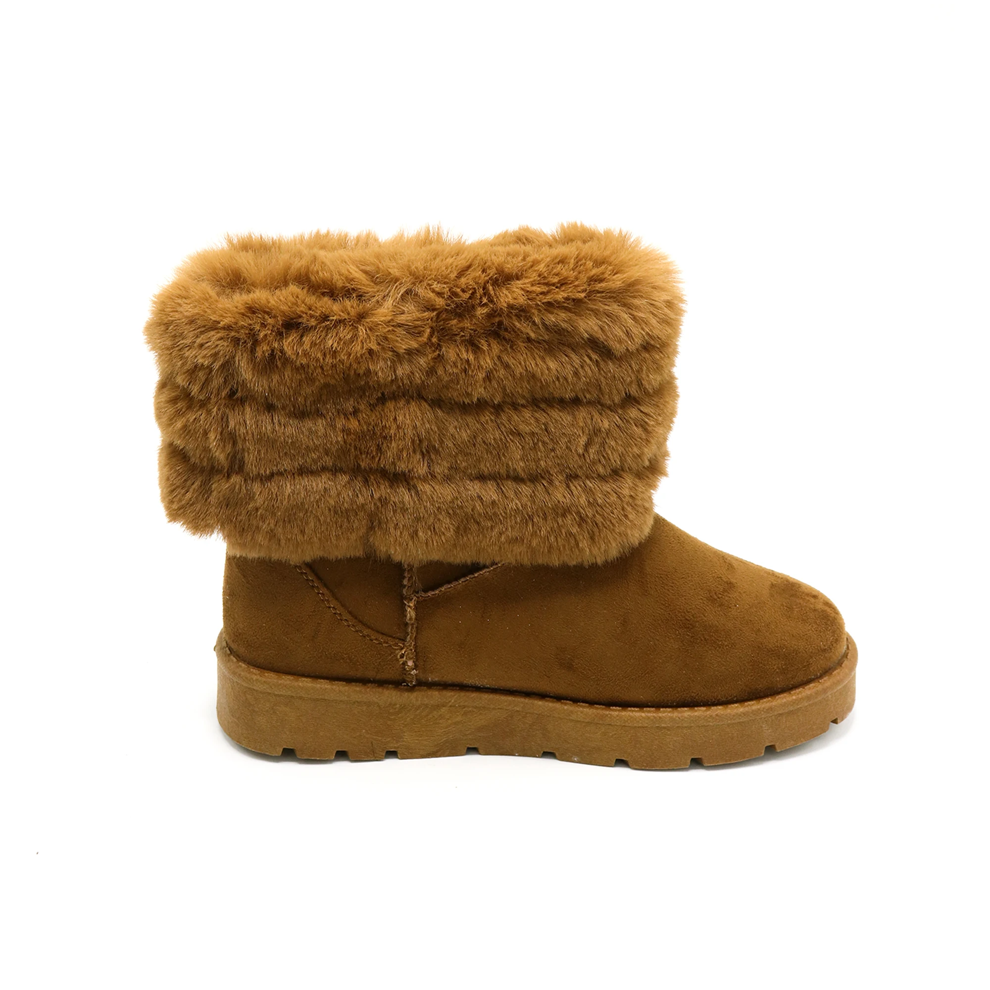 High Quality Unisex Snow Boots Brown Winter Shoes with Waterproof Feature for Adults and Children