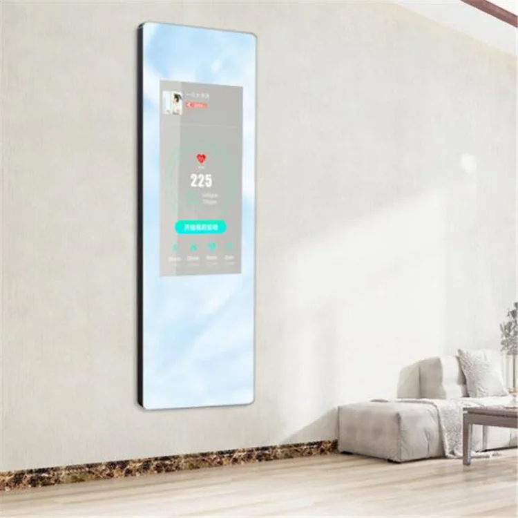 Large Interractive Workout Smart Home Trainer Electronic Glass Display fitness smart mirror for Gym Wall