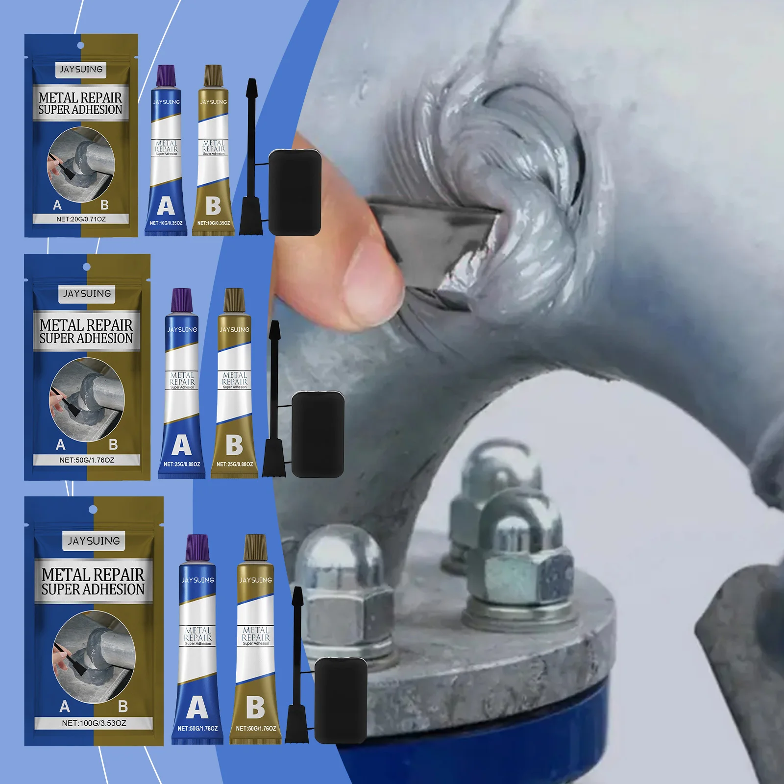 Jaysuing Metal Roof Sealant Anti-leakage Potting AB Adhesive Effective Metal Bonding Adhesive