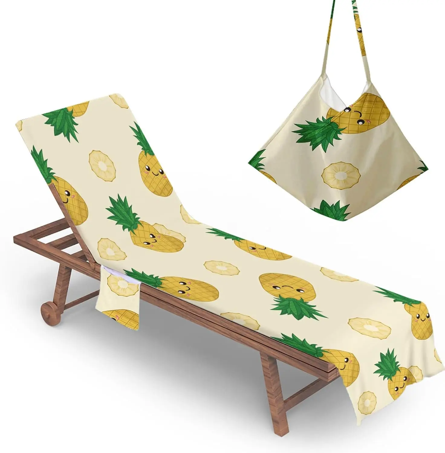 High Quality Soft Thick Custom Printed Eco-friendly Quick Dry Beach Chaise Lounge Chair Cover Towel for Sun Lounger Pool