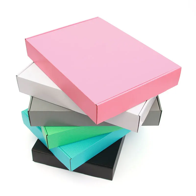 
10 шт. крафт оптовая продажа цветная картонная упаковка небольшой подарок парики пустой 3 слойная гофрированная Индивидуальный размер печатный логотип коробка 