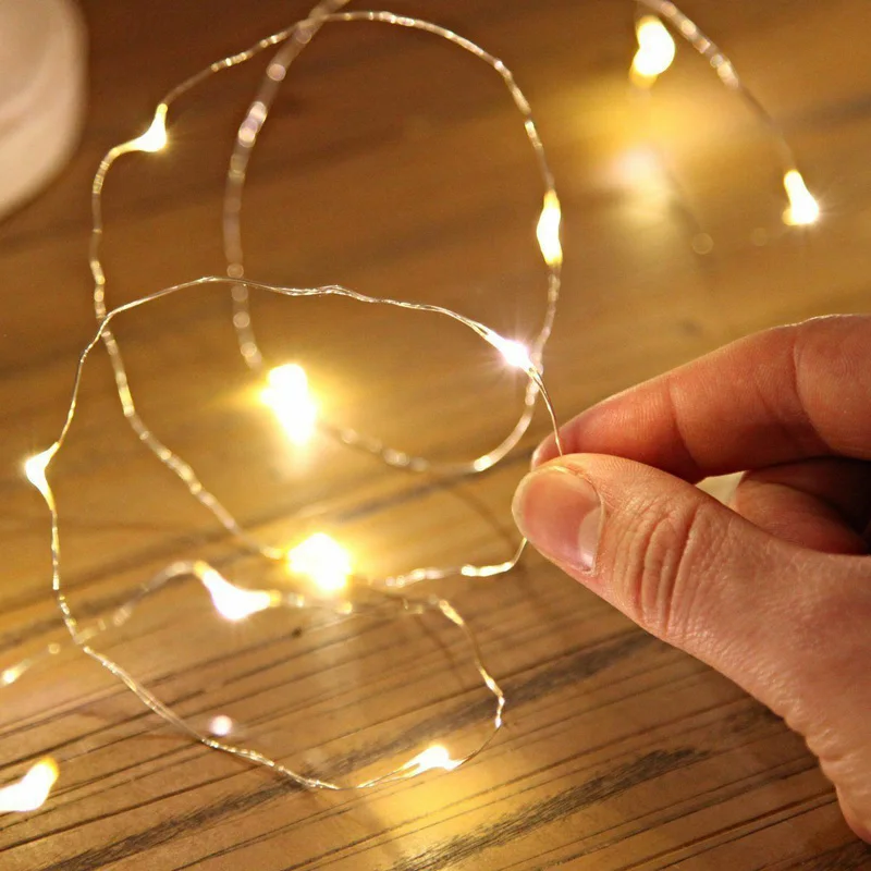 1M Waterproof LED String Lights Battery Powered Christmas Copper Wire Fairy Light For Xmas Home Decoration