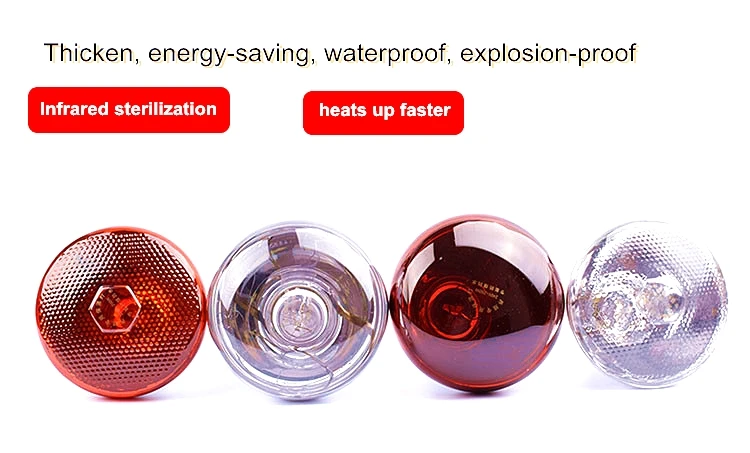 Low Prices fty Infrared Lamp R125 250W 275W E27 Animal Chicken Pig Pet Therapy Infrared Heating Bulb