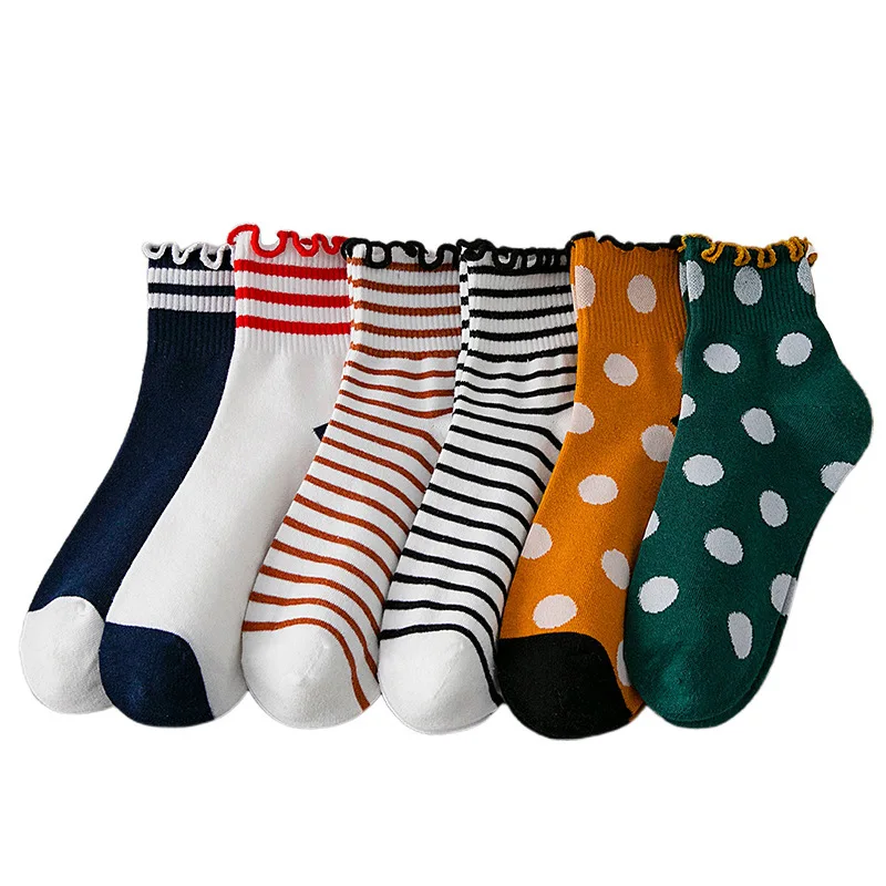 KANGYI custom design socks 100% organic cotton white girl school socks jacquard crew sock (1600459102211)