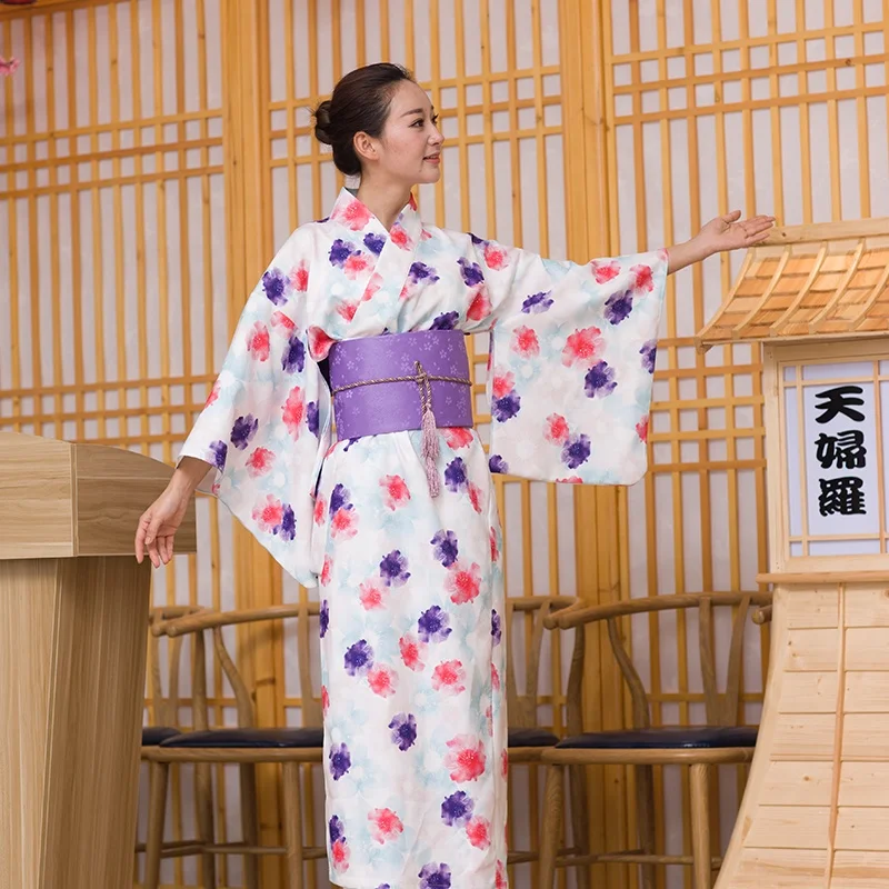 
Традиционное женское шелковое кимоно старого в японском стиле, халат/банный халат/вечерний Халат 