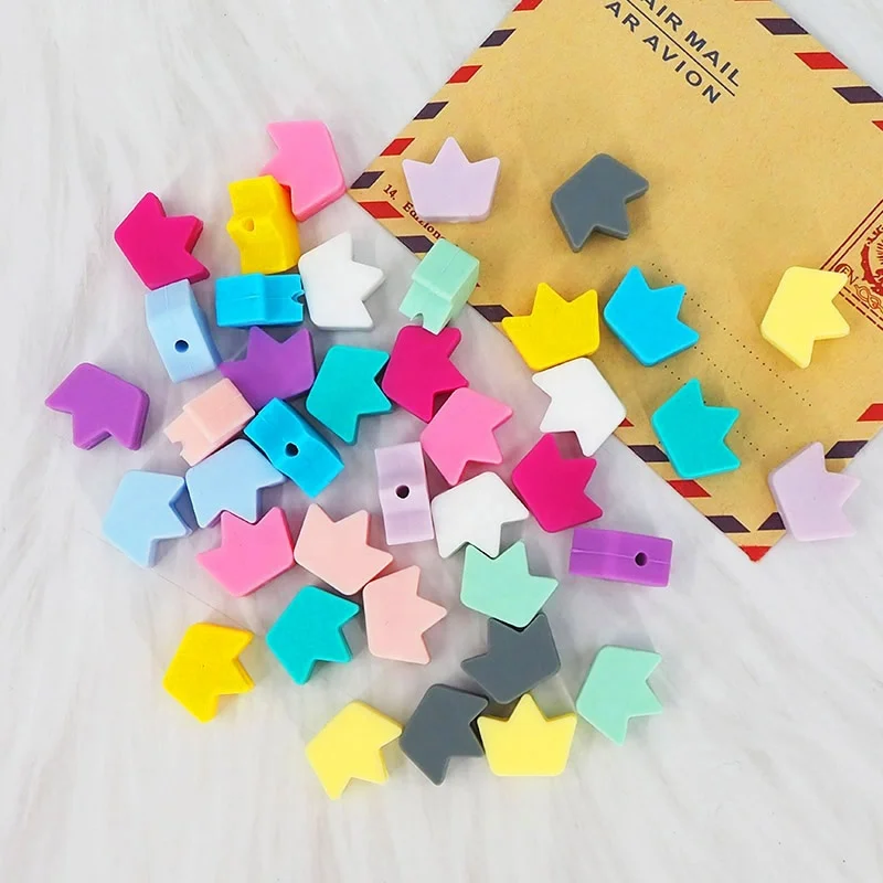 Best Price Food Grade Teething Toy DIY Pacifier Dummy Baby Teether Accessories Character Crown Silicone Bead