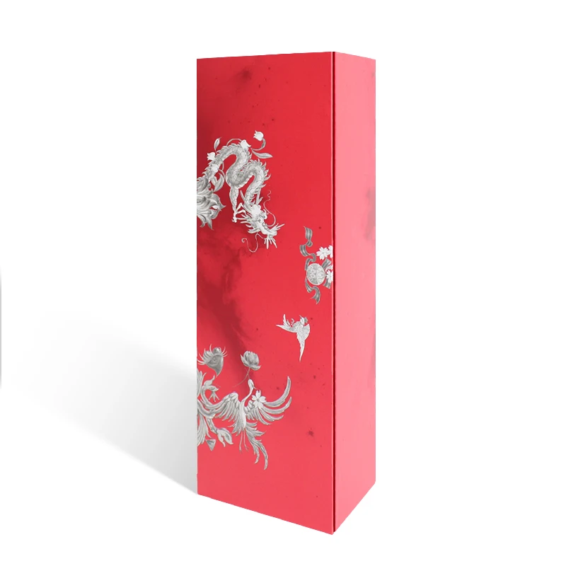 Custom Cardboard Gift Box Luxury Whiskey Wine Brandy Alcohol Packaging Designed Magnetic Flap Wine Cardboard Gift Box