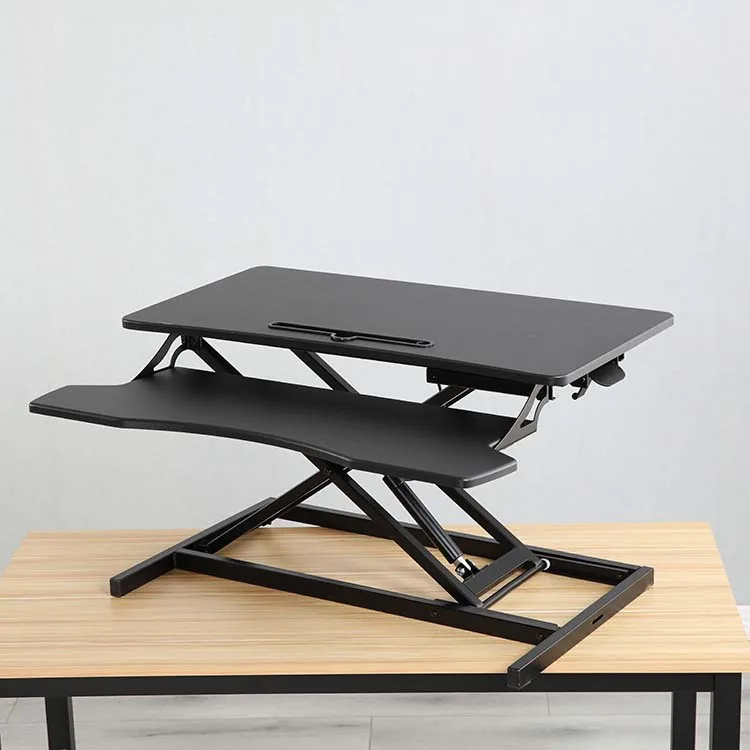 Office Portable gas spring folding desk converter height adjustable sit stand desk