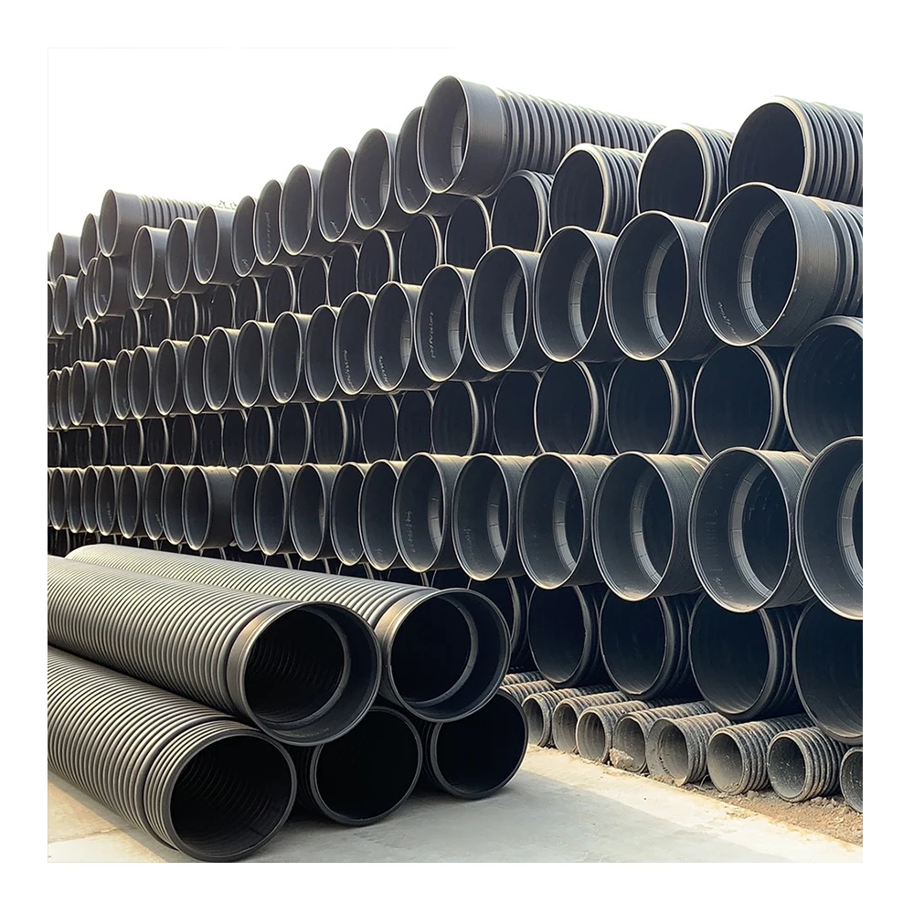 Hesu Sewage 6 Meter Large Culvert 300mm Diameter 100mm Single Plastic Polyatylene Drainage Hdpe Double Wall Corrugated Pipe