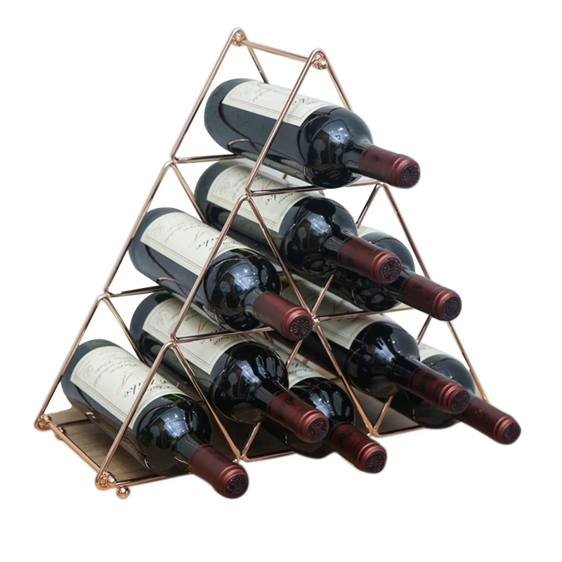 Modern Iron Wine Bottle Holder Rack Metal Wine Bottle Holder Storage Shelf