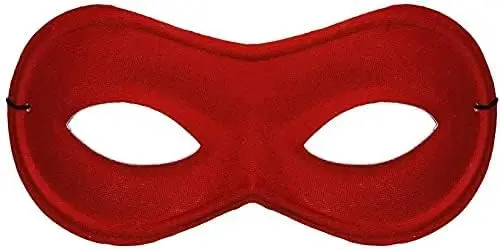 Adults Super Hero Accessory Costume with Red Cape and Matching Eye Mask for Super Hero Villain Fancy Dress Costume Accessory