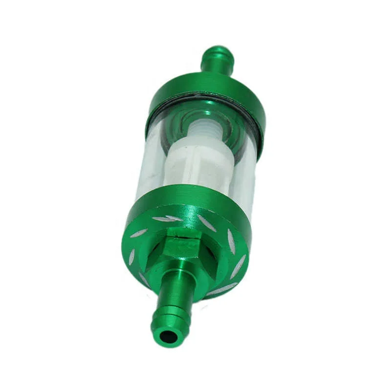 Motorcycle Conversion Metal Oil Filter Gasoline Filter Removable Transparent Glass Gasoline Filter Element