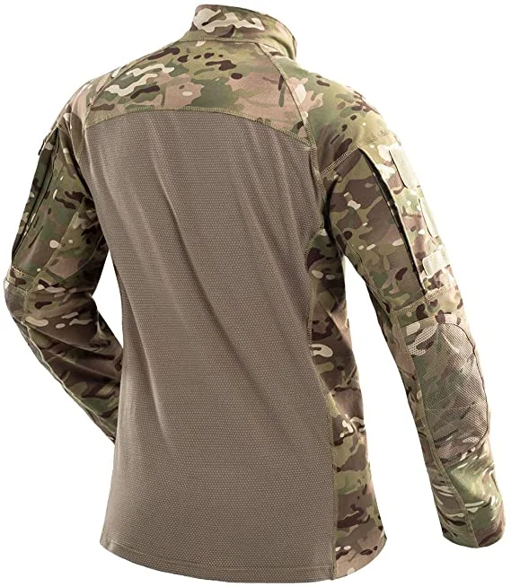 Tactical outdoor Short Sleeve Shirt with Zipper BDU Clothing Tactical Uniform