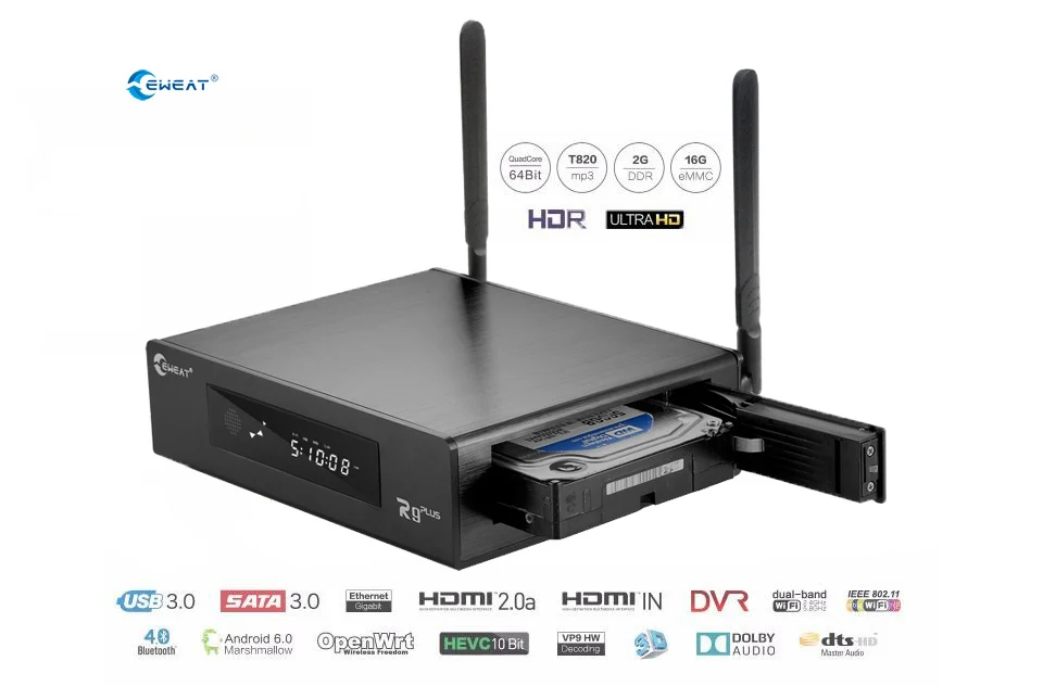 Realtek 1295 Octa Core Android 6,0 TV Box 2G/16G 4 K HD Поддержка Wi-Fi DLNA Dvb T2 телеприставке
