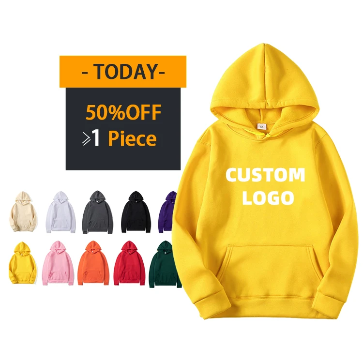 Oem bulk wholesale high quality plain print 100% cotton sweatshirt unisex oversize custom hoodies with logo