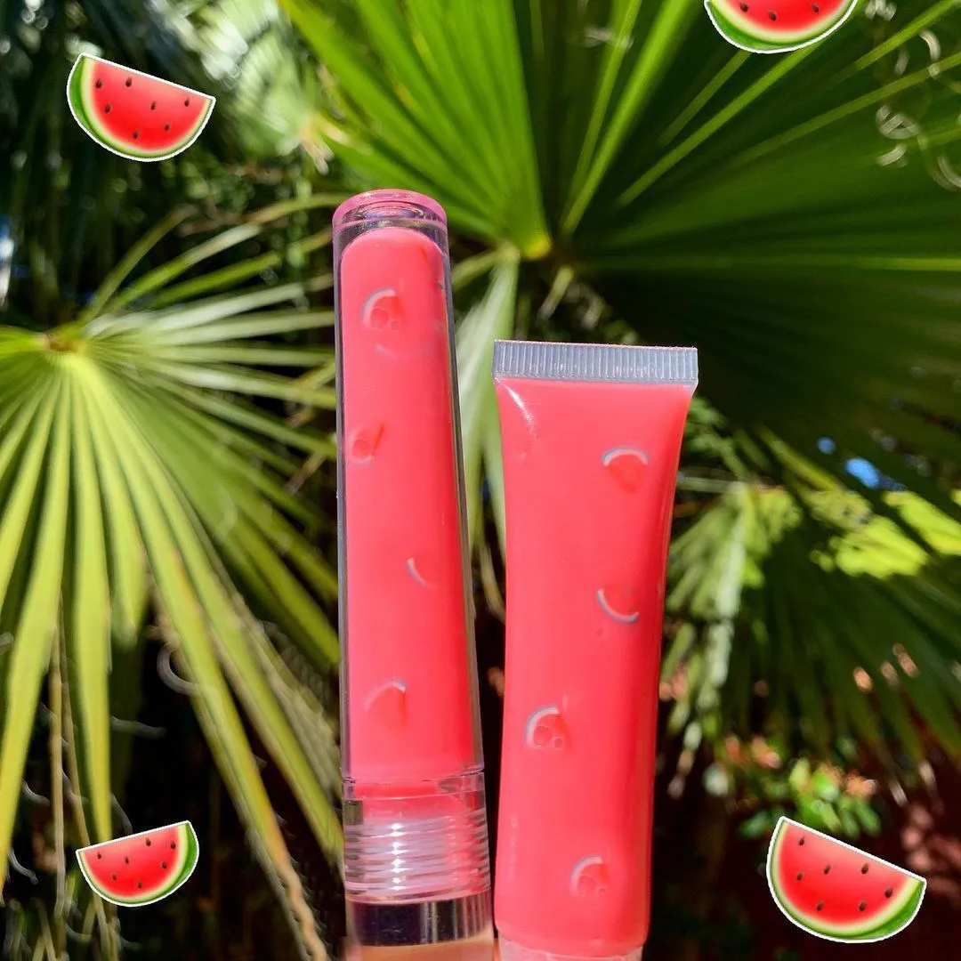 
Base Private Label Vendor Clear Glitter Kit Cute Fruit Vegan High Quality Bottle Mint Supplies Glittery Lip Gloss 