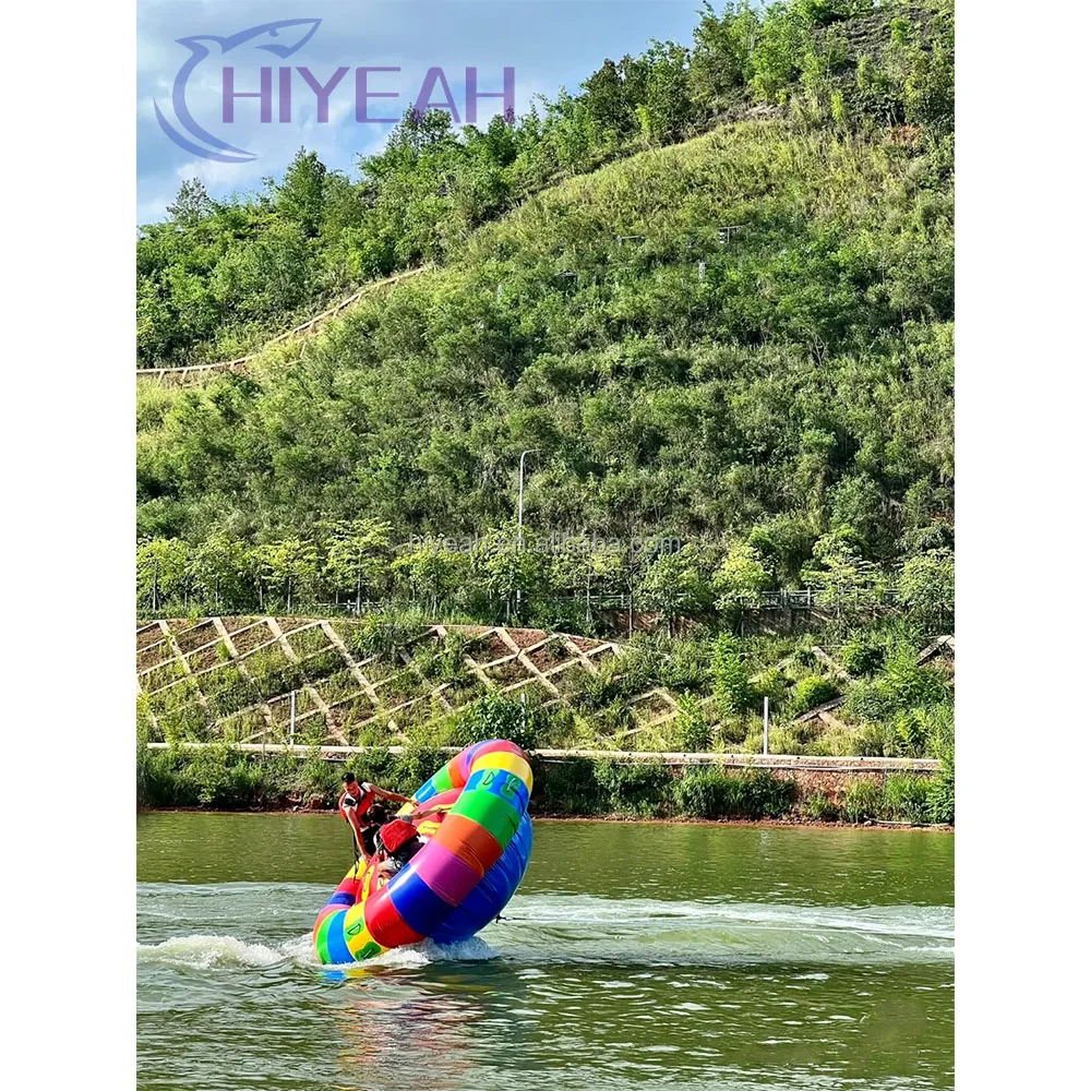 Inflatable Spinning UFO Disco Boat Towable Tube water banana boat Inflatable aqua gyro for Water Games