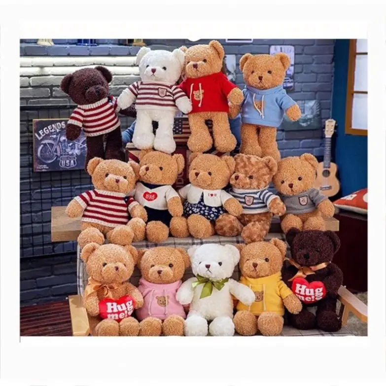 Custom Promotional Christmas Birthday Gifts Kids Soft Plush Toy Bear Soft Toys small Big size 130cm Teddy Bear With clothes
