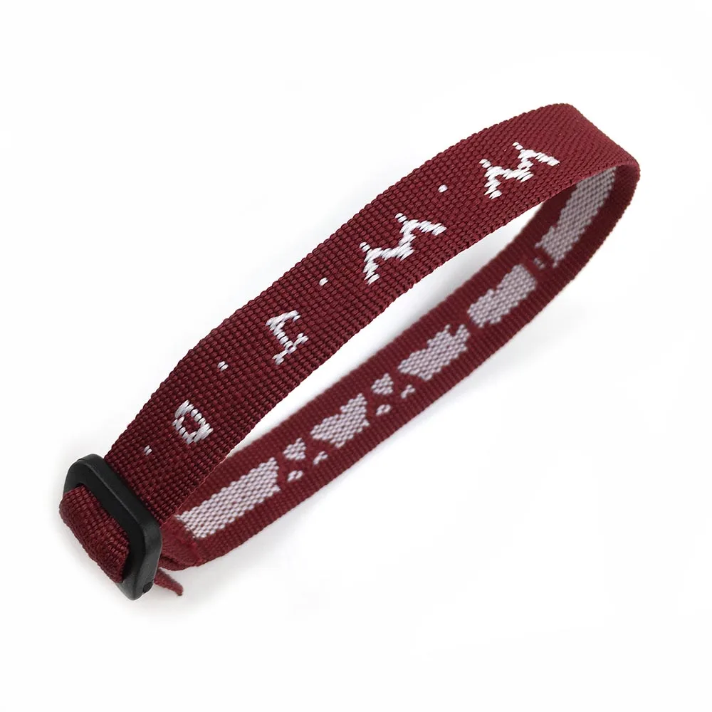 Custom Colorful color jacquard bracelet WWJD What Would Jesus WWJD Adjustable wristbands with logo custom