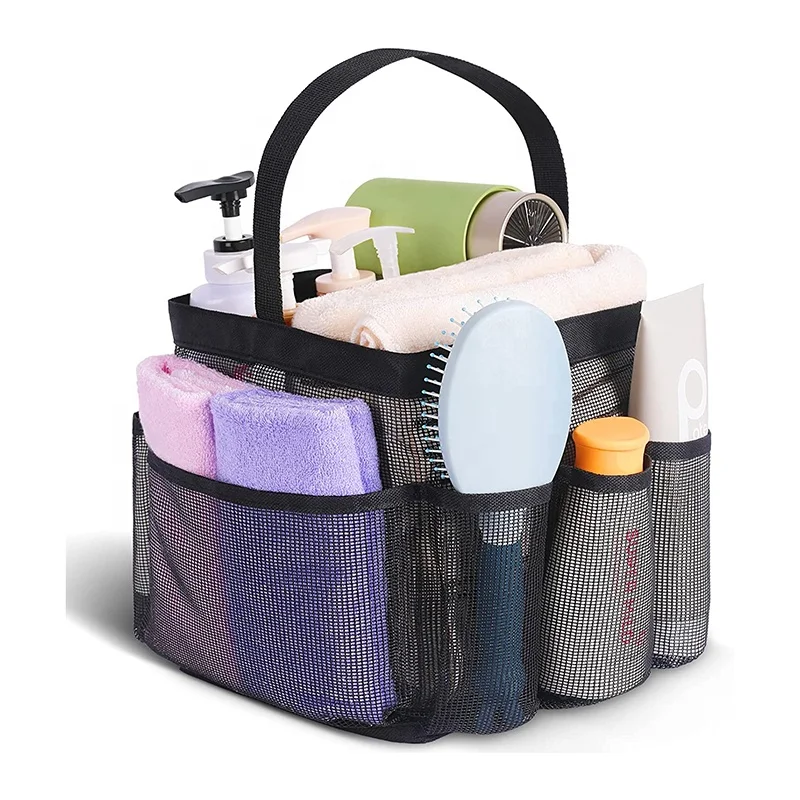 8 карманов, портативная большая Сетчатая Сумка для душа, сумка-тоут для колледжа, комната общежития, предметы первой необходимости