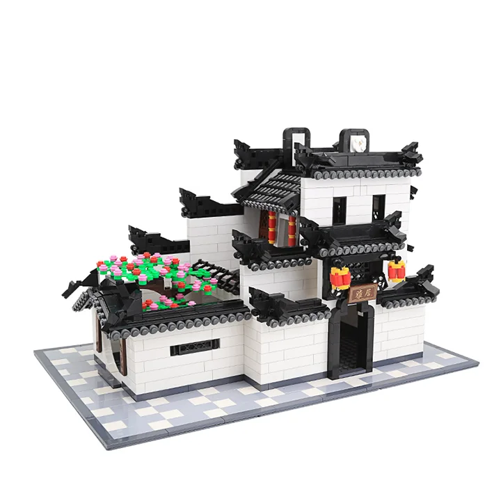 Wange CHINA HUI-STYLE Architecture building bricks kids plastic building block toys architecture kits