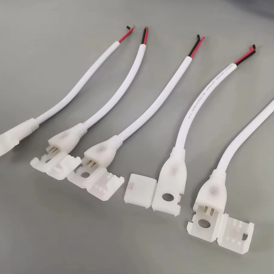 Flexible 6x12/8x16mm Wire with Plastic Buckle 2-Pin Lamp Fast Connect Cable Lighting Accessories