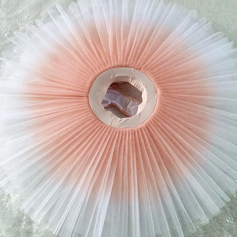 Girl Ballet Tutu Skirt Women Ladies Swan Lake Costumes Belly Dance Clothing Stage Performance Princess Dress Gradient Color